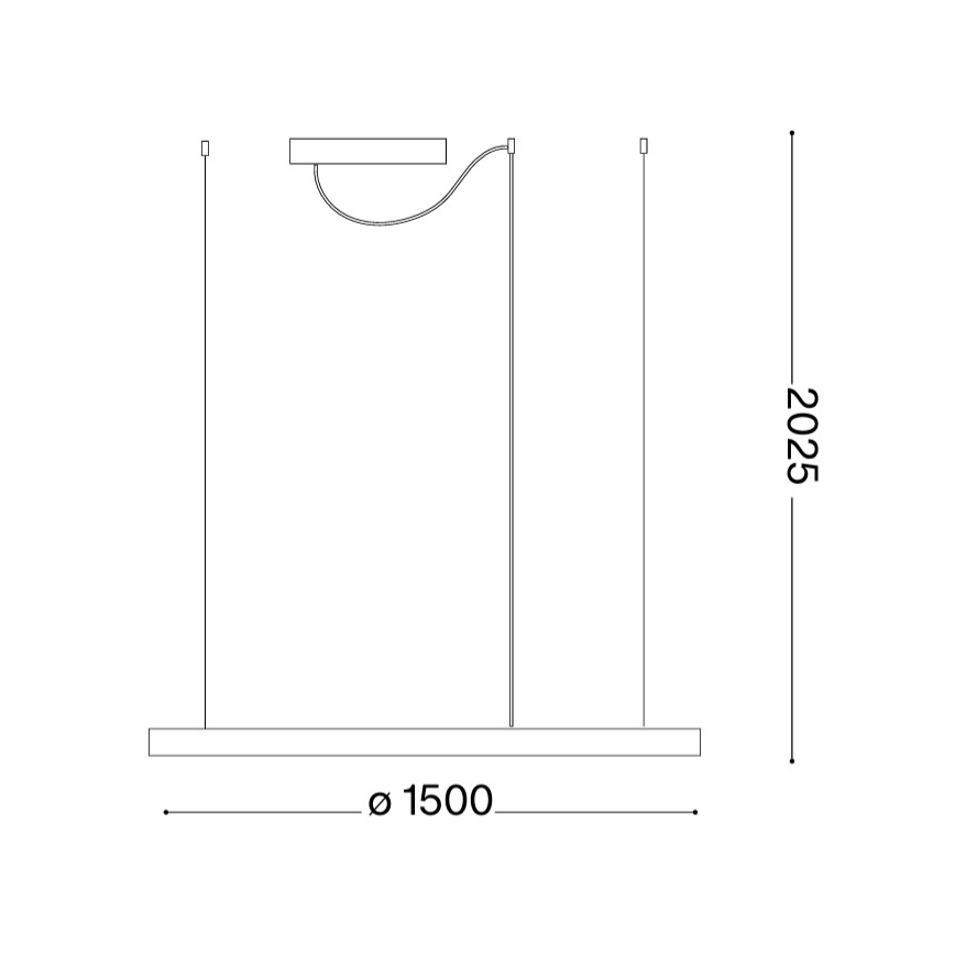Ideal Lux - LED függeszték kábelen ORACLE SLIM LED/83W/230V 4000K átm. 150 cm arany