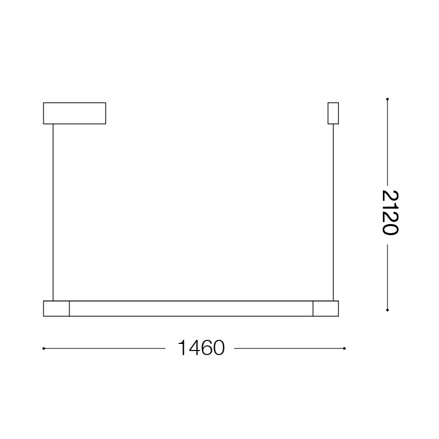 Ideal Lux - LED függeszték zsinóron YOKO LED/17W/230V CRI 90 fehér
