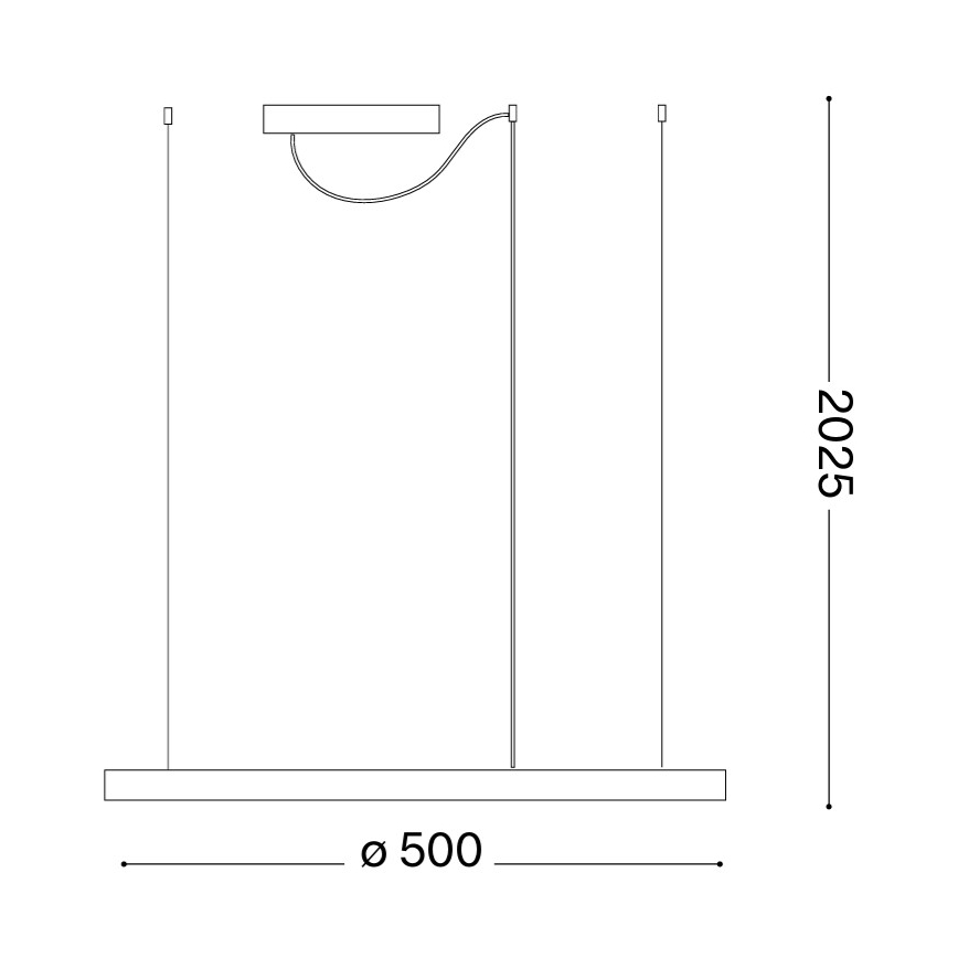 Ideal Lux - LED csillár kábelen ORACLE SLIM LED/29W/230V 3000K CRI 90 Ø 50 cm arany