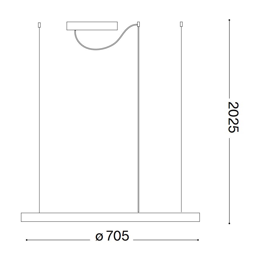 Ideal Lux - ORACLE SLIM LED csillár kábellel LED/37W/230V 3000K CRI 90 átm. 70 cm fehér