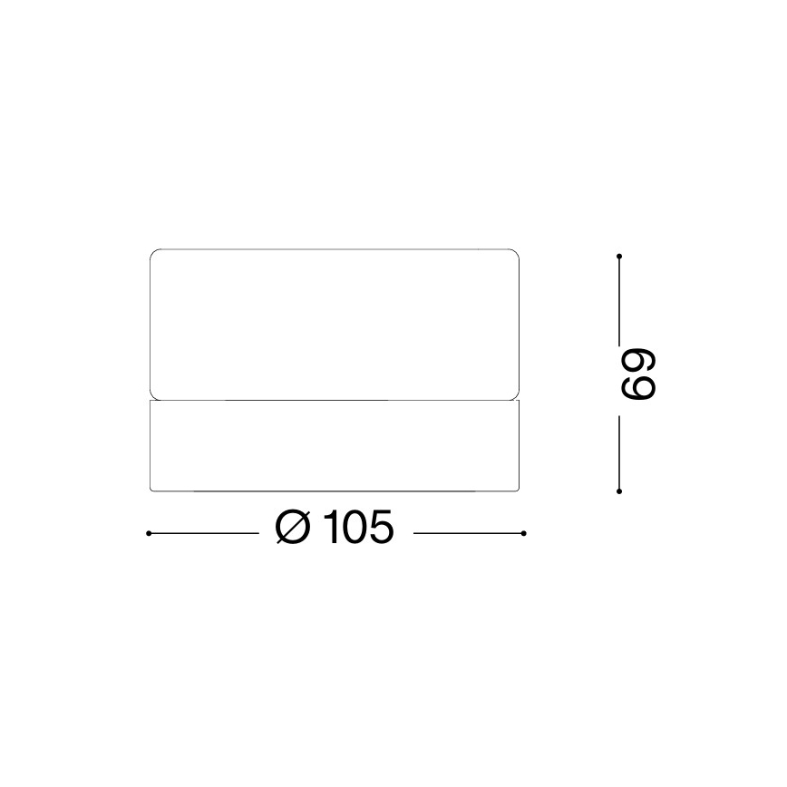 Ideal Lux - LOLLY LED fürdőszobai mennyezeti lámpa 1xGX53/9W/230V átm. 10,5 cm IP44 fekete/füstszínű