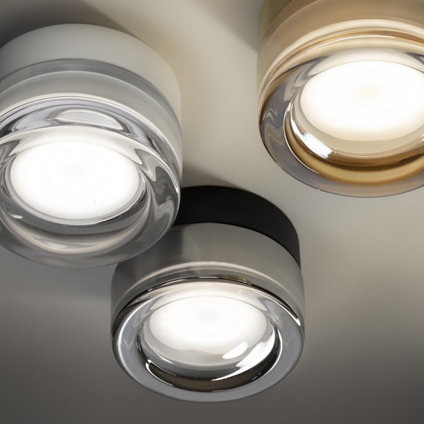 Ideal Lux - LED fürdőszobai mennyezeti lámpatest LOLLY 1xGX53/9W/230V átm. 10,5 cm IP44 fehér/átlátszó