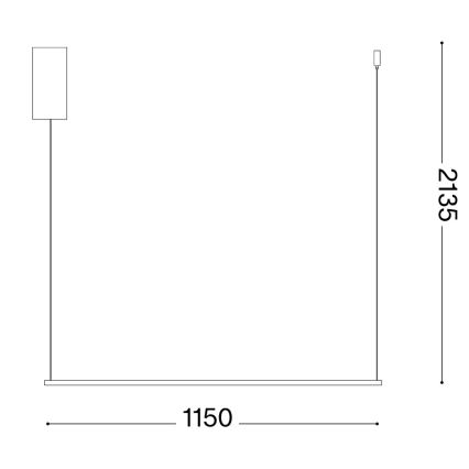 Ideal Lux - LED kábeles csillár ESSENCE LED/19W/230V 3000K CRI 90 fehér