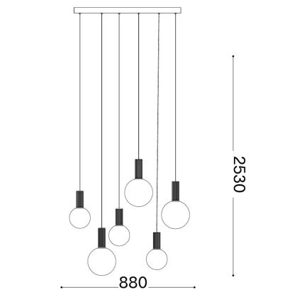 Ideal Lux - LED kábeles csillár ODEON LED/39W/230V CRI 90 bézs/fehér