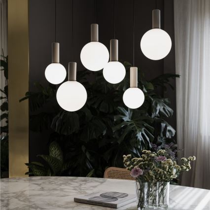 Ideal Lux - LED kábeles csillár ODEON LED/8W/230V CRI 90 átm. 15 cm bézs/fehér