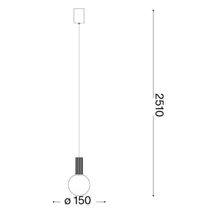 Ideal Lux - LED kábeles csillár ODEON LED/8W/230V CRI 90 átm. 15 cm bézs/fehér