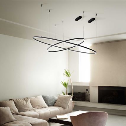 Ideal Lux - LED kábeles függeszték ORACLE SLIM LED/83W/230V 2700K CRI 90 átmérő 150 cm fekete