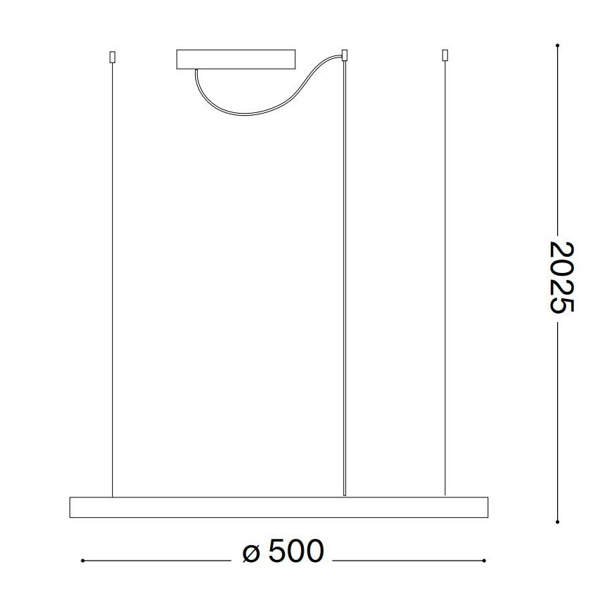 Ideal Lux - ORACLE SLIM kábeles LED függeszték LED/29W/230V 3000K CRI 90 átm. 50 cm fehér