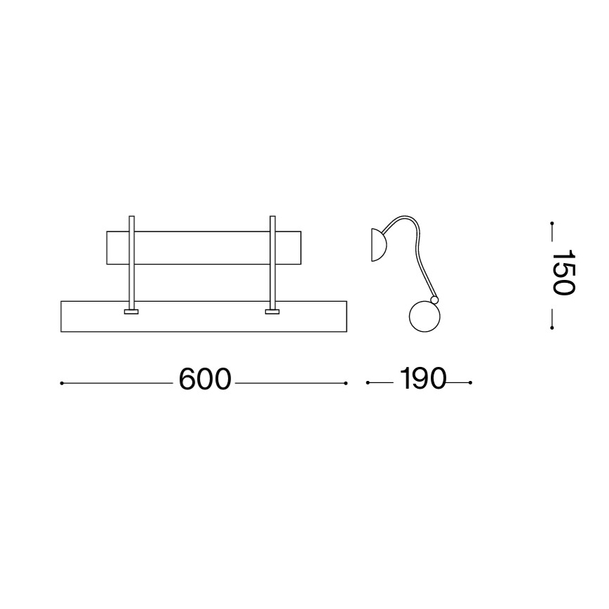 Ideal Lux - LED képvilágító lámpa 4xG9/3W/230V bronz