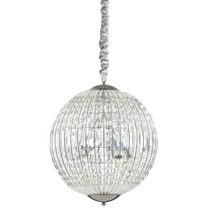 Ideal Lux - LED Kristály csillár láncon LUXOR 6xG9/3W/230V átm. 40 cm átlátszó