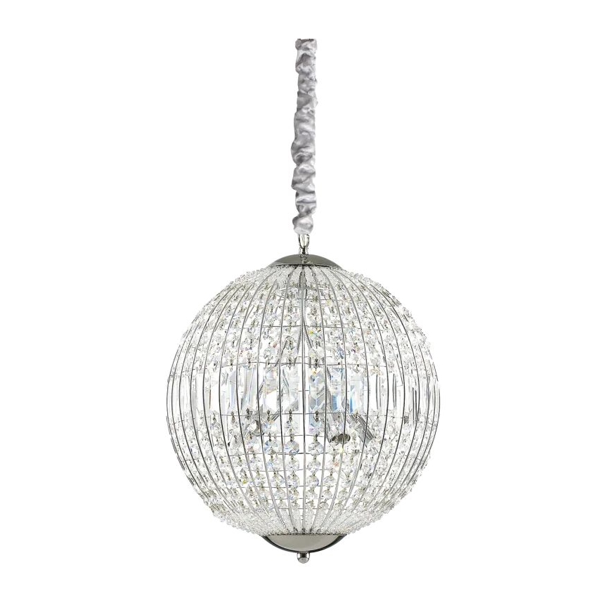 Ideal Lux - LED Kristály csillár láncon LUXOR 6xG9/3W/230V átm. 40 cm átlátszó