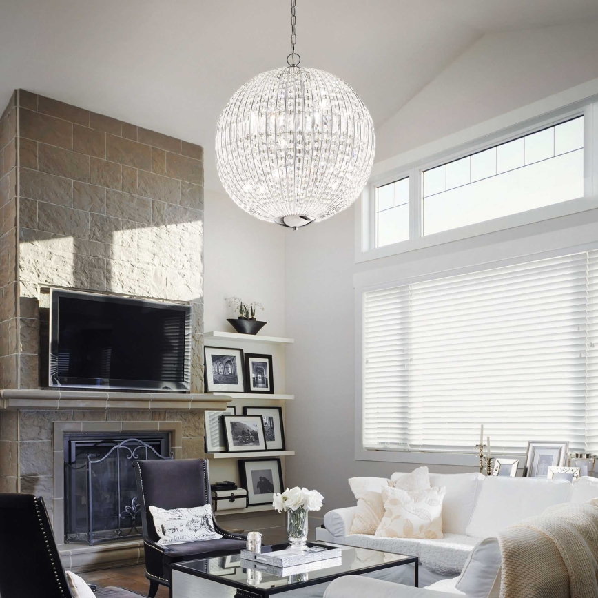 Ideal Lux - LED Kristály csillár láncon LUXOR 8xG9/3W/230V átm. 50 cm átlátszó
