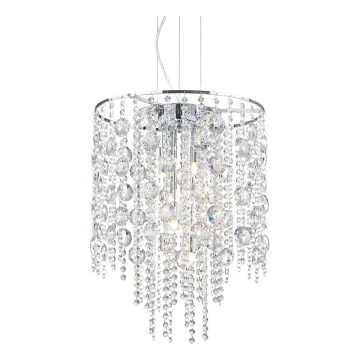 Ideal Lux - LED kristály csillár zsinóron EVASIONE 8xG9/3W/230V átm. 41 cm fényezett króm