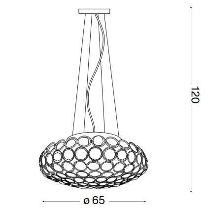 Ideal Lux - LED Kristály csillár zsinóron KING 12xG9/3W/230V átm. 65 cm arany