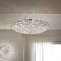 Ideal Lux - LED Kristály csillár zsinóron KING 12xG9/3W/230V átm. 65 cm fényezett króm