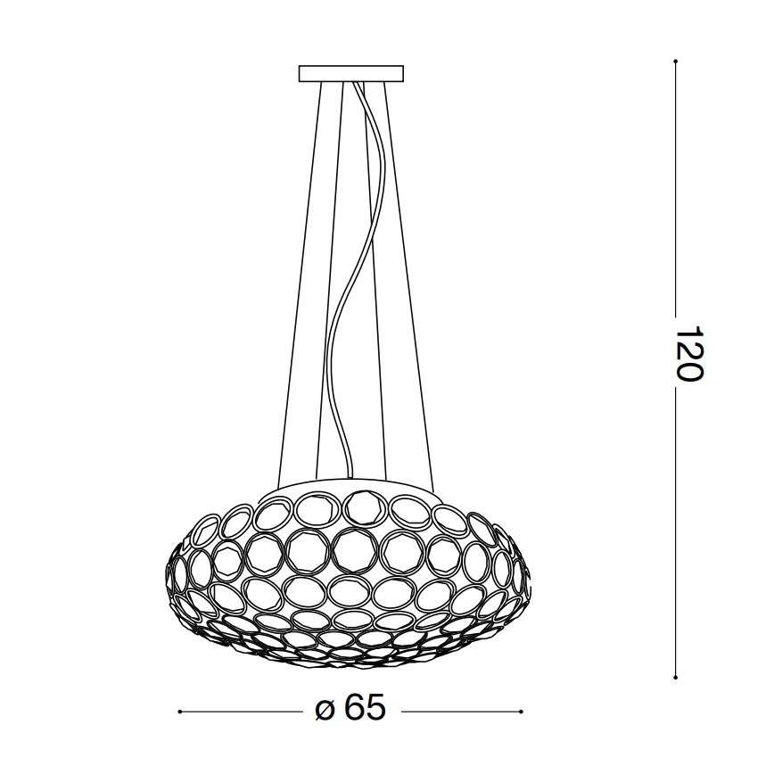 Ideal Lux - LED Kristály csillár zsinóron KING 12xG9/3W/230V átm. 65 cm fényezett króm