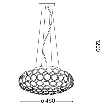 Ideal Lux - LED Kristály csillár zsinóron KING 7xG9/3W/230V átm. 46 cm fényezett króm