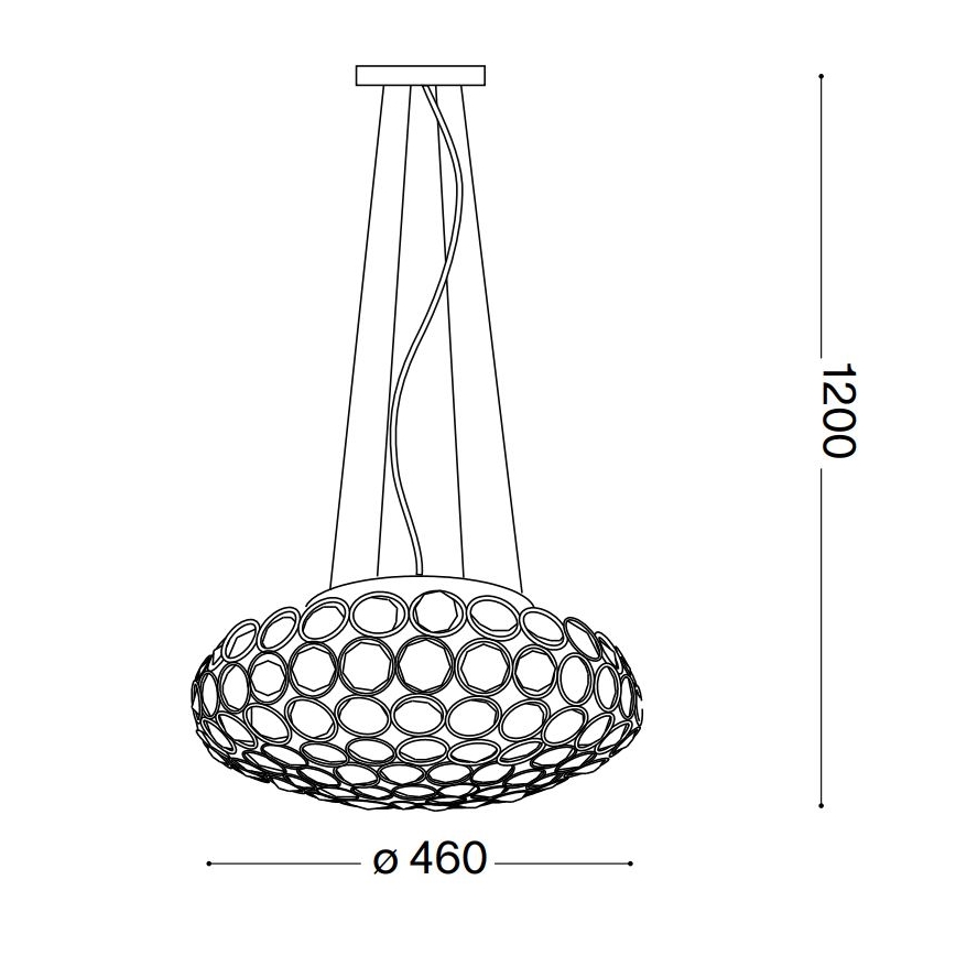 Ideal Lux - LED Kristály csillár zsinóron KING 7xG9/3W/230V átm. 46 cm fényezett króm