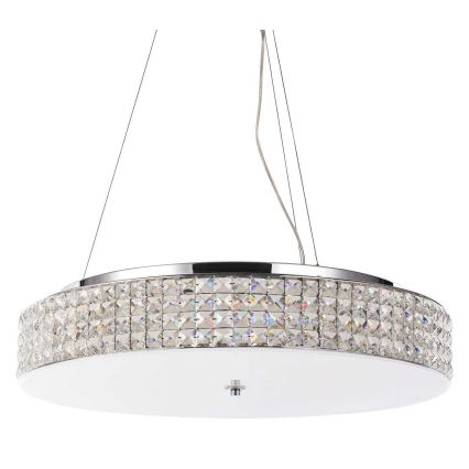 Ideal Lux - LED Kristály csillár zsinóron ROMA 12xG9/3W/230V átm. 60 cm fényezett króm