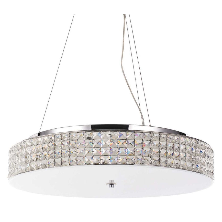 Ideal Lux - LED Kristály csillár zsinóron ROMA 12xG9/3W/230V átm. 60 cm fényezett króm