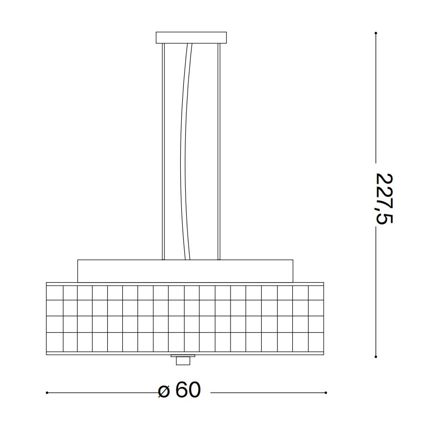 Ideal Lux - LED Kristály csillár zsinóron ROMA 12xG9/3W/230V átm. 60 cm fényezett króm