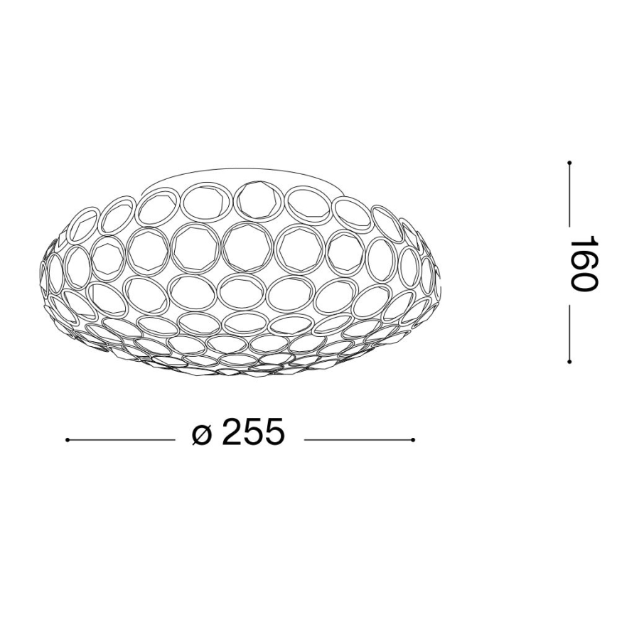 Ideal Lux - LED Kristály mennyezeti lámpa KING 3xG9/3W/230V átm. 25,5 cm arany