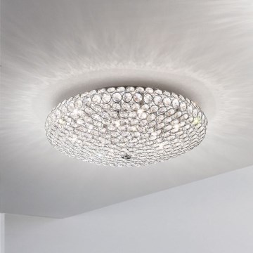 Ideal Lux - LED Kristály mennyezeti lámpa KING 5xG9/3W/230V átm. 38 cm fényezett króm