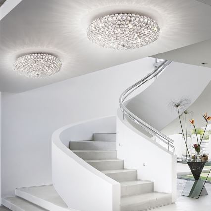 Ideal Lux - LED Kristály mennyezeti lámpa KING 5xG9/3W/230V átm. 38 cm fényezett króm
