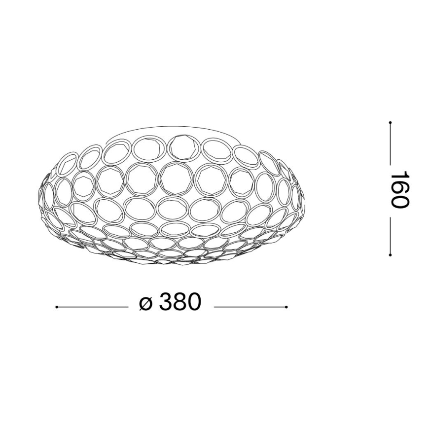 Ideal Lux - LED Kristály mennyezeti lámpa KING 5xG9/3W/230V átm. 38 cm fényezett króm