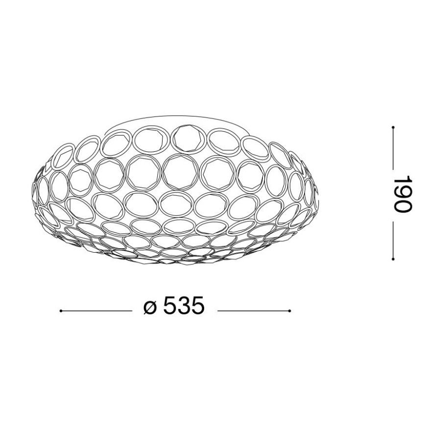 Ideal Lux - LED Kristály mennyezeti lámpa KING 9xG9/3W/230V átm. 53,5 cm fényezett króm
