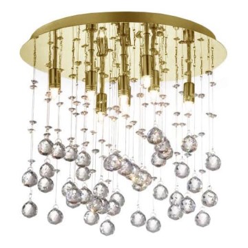 Ideal Lux - LED Kristály mennyezeti lámpa MOONLIGHT 8xG9/3W/230V átm. 40 cm arany