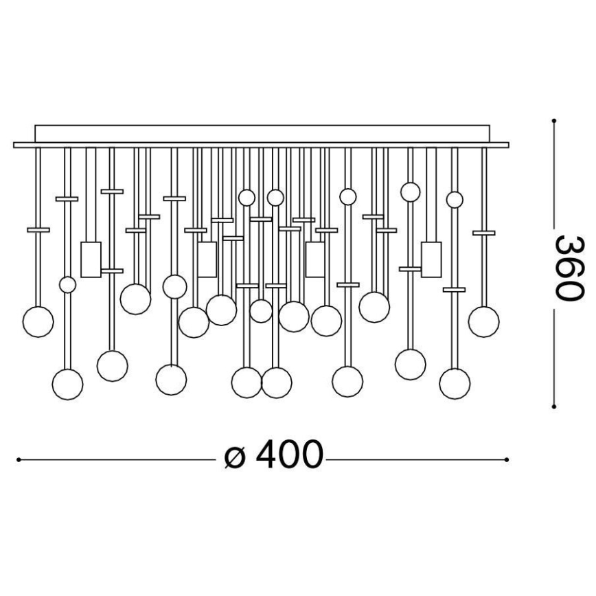 Ideal Lux - LED Kristály mennyezeti lámpa MOONLIGHT 8xG9/3W/230V átm. 40 cm fényezett króm