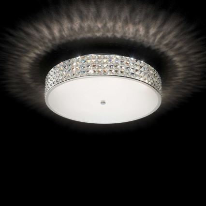 Ideal Lux - LED Kristály mennyezeti lámpa ROMA 9xG9/3W/230V átm. 50 cm fényezett króm