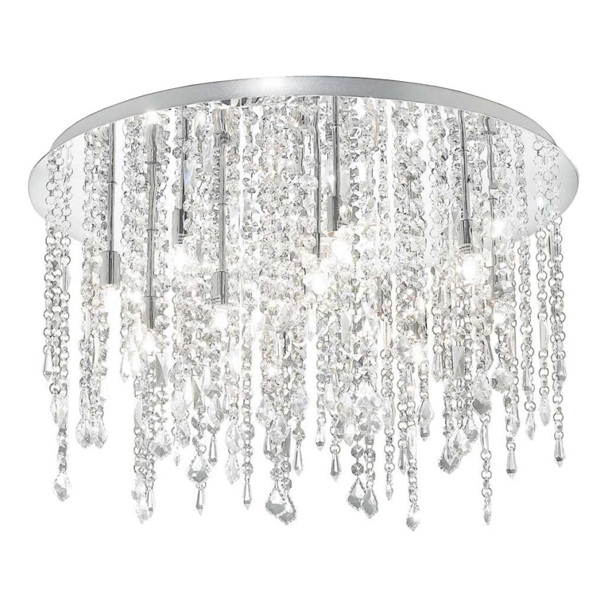 Ideal Lux - LED Kristály mennyezeti lámpa ROYAL 12xG9/3W/230V átm. 60 cm fényezett króm