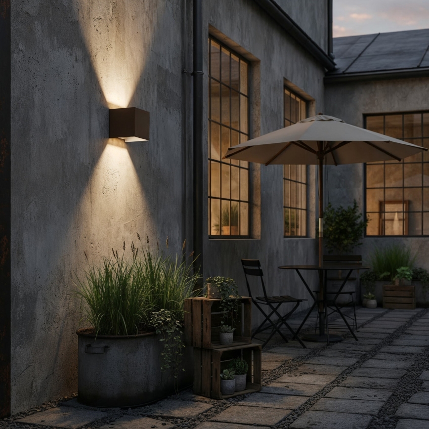 Ideal Lux - LED Kültéri fali lámpa ATOM LED/12W/230V CRI 90 IP54 barna