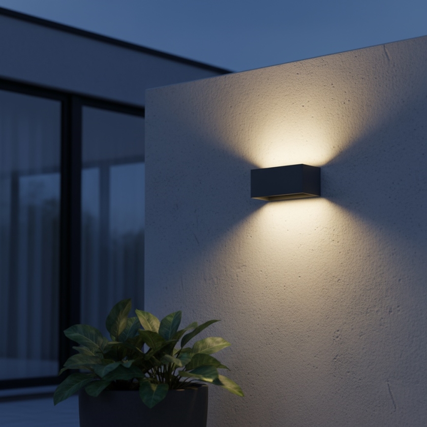Ideal Lux - LED Kültéri fali lámpa ATOM LED/25W/230V CRI 90 IP54 antracit