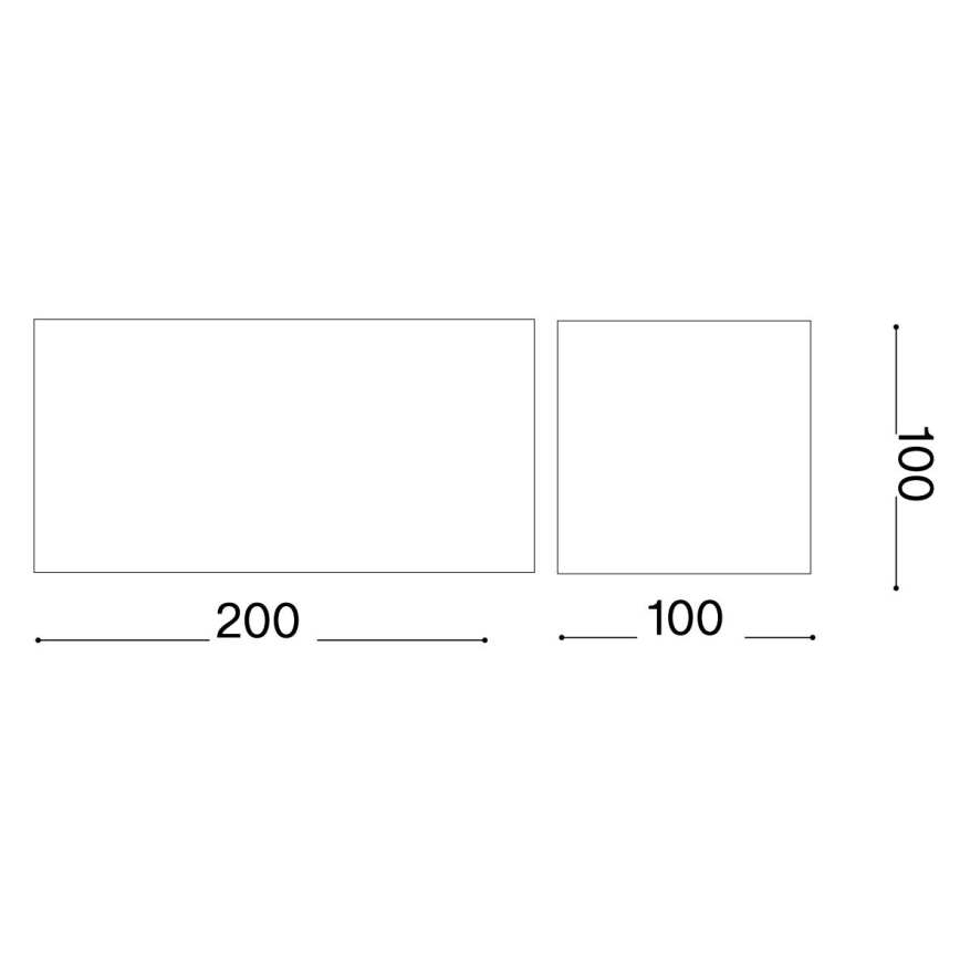 Ideal Lux - LED Kültéri fali lámpa ATOM LED/25W/230V CRI 90 IP54 antracit