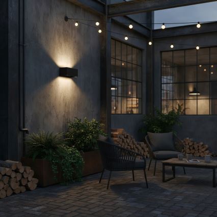 Ideal Lux - LED Kültéri fali lámpa ATOM LED/25W/230V CRI 90 IP54 fekete