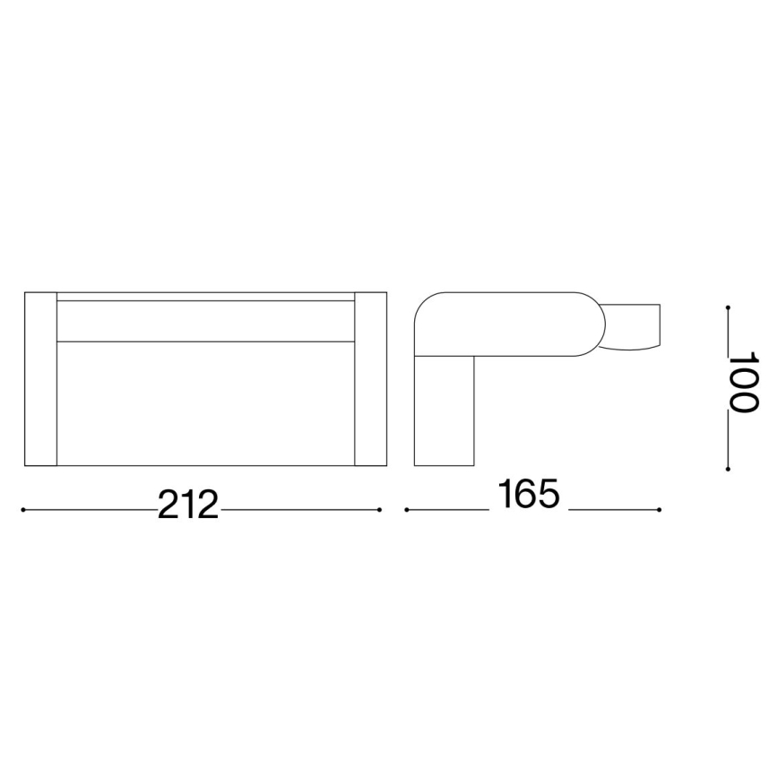 Ideal Lux - LED Kültéri fali lámpa érzékelővel SWIPE LED/21W/230V CRI 90 IP54 antracit