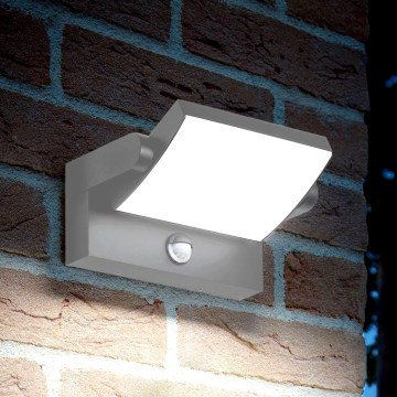 Ideal Lux - LED kültéri fali lámpa érzékelővel SWIPE LED/21W/230V CRI 90 IP54 szürke