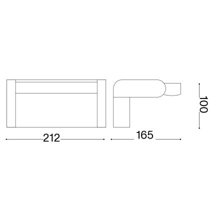 Ideal Lux - LED Kültéri fali lámpa érzékelővel SWIPE LED/21W/230V CRI 90 IP54 fehér