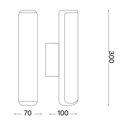 Ideal Lux - LED Kültéri fali lámpa ETERE LED/9,5W/230V 3000K CRI 90 IP44 antracit