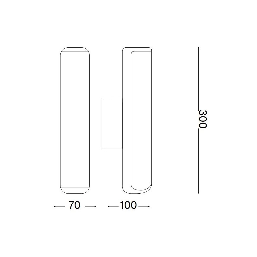 Ideal Lux - LED Kültéri fali lámpa ETERE LED/9,5W/230V 4000K CRI 90 IP44 barna
