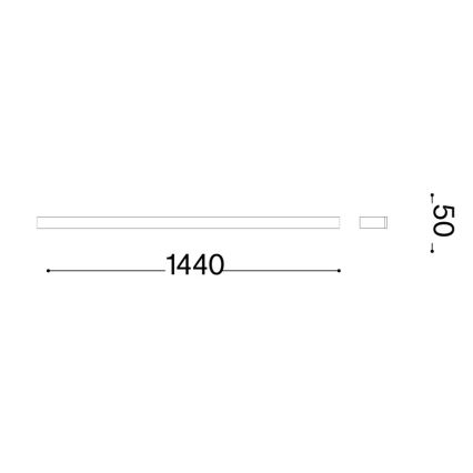 Ideal Lux - LED kültéri fali lámpatest LINEA LED/23W/230V CRI 90 144 cm IP54 barna
