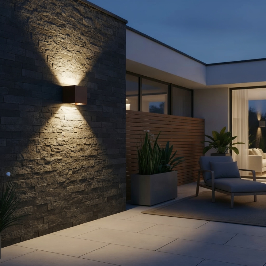 Ideal Lux - LED kültéri fali lámpatest ATOM LED/12W/230V CRI 90 IP54 barna