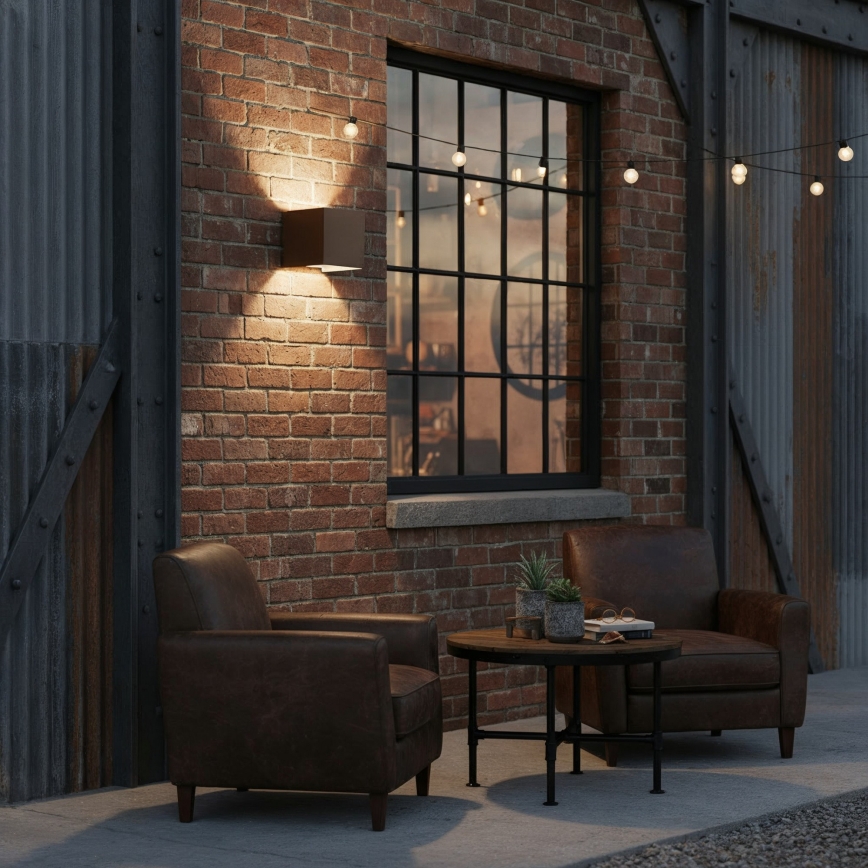 Ideal Lux - LED kültéri fali lámpatest ATOM LED/12W/230V CRI 90 IP54 barna
