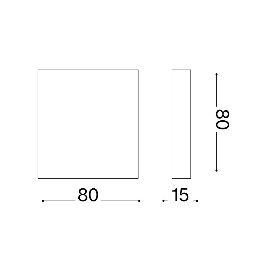 Ideal Lux - LED kültéri fali lámpatest POST-IT LED/3W/12V CRI 90 fehér