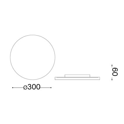 Ideal Lux - PUNTO LED kültéri fali lámpatest 16W/230V CRI 90 átmérő 30 cm IP54 barna