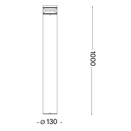 Ideal Lux - LED Kültéri lámpa BOEING LED/14W/230V 100 cm CRI 90 IP65 barna