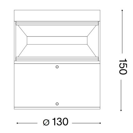 Ideal Lux - LED Kültéri lámpa BOEING LED/14W/230V 15 cm CRI 90 IP65 fekete